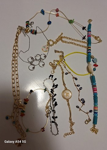 Renkli Bohem Zincirli ÇokluTakı seti. - Görsel 2