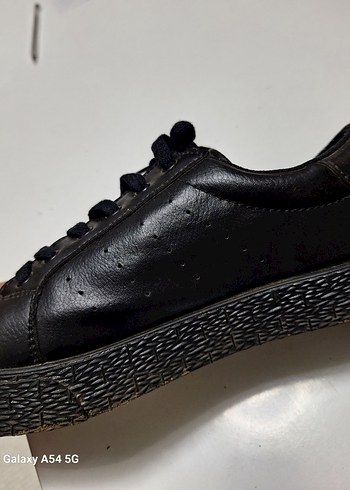 Siyah Bağcıklı Kadın Spor Ayakkabı - Görsel 4