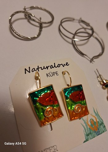 Renkli Boncuklu Bohem Küpe Seti - Görsel 3