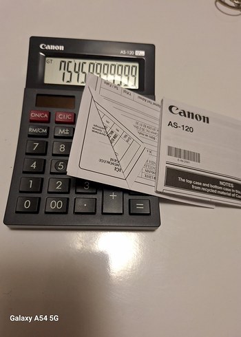 Canon AS-120 Kırmızı Hesap Makinesi - Görsel 4