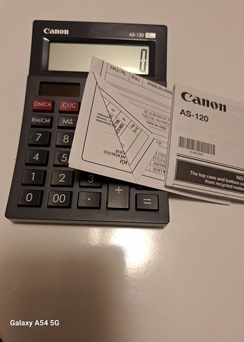 Canon AS-120 Kırmızı Hesap Makinesi - Görsel 5
