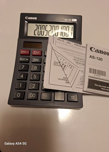 Canon AS-120 Kırmızı Hesap Makinesi - Görsel 6