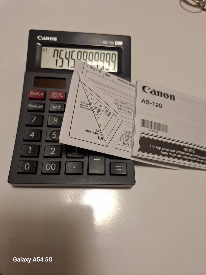 Canon AS-120 Kırmızı Hesap Makinesi - Görsel 4