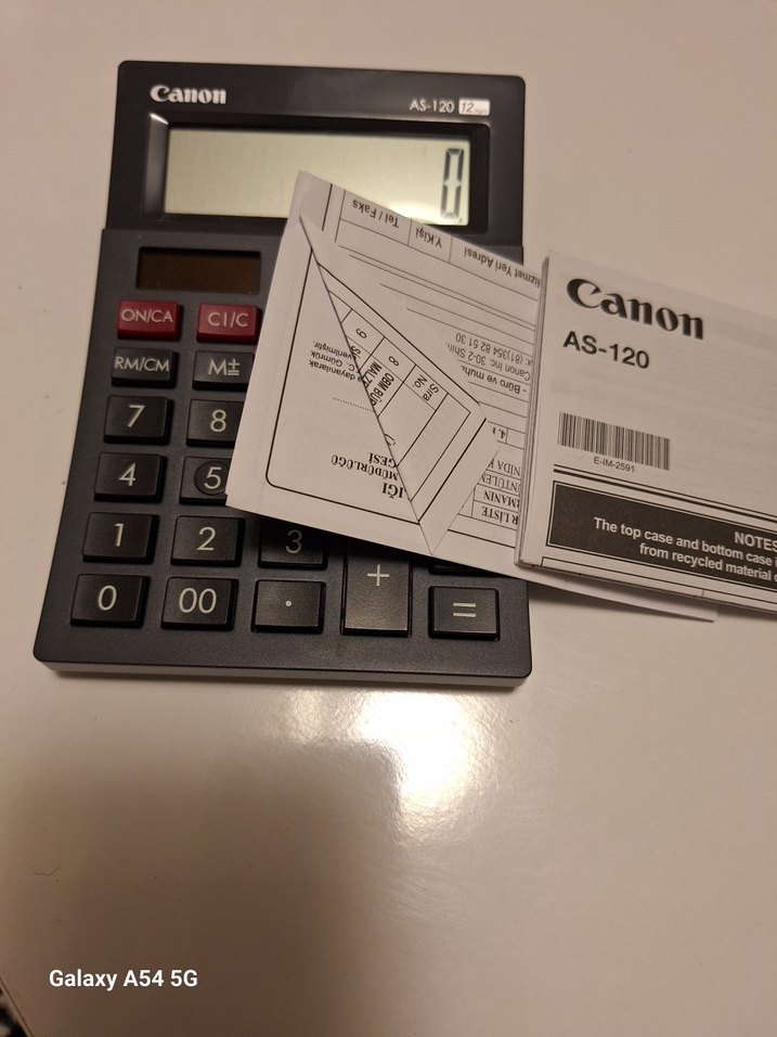 Canon AS-120 Kırmızı Hesap Makinesi - Görsel 5