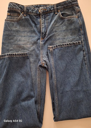 Düğmeli Kadın Kot Pantolon - Görsel 4