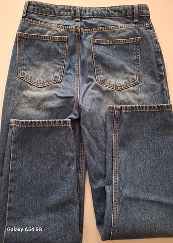 Düğmeli Kadın Kot Pantolon - Görsel 3