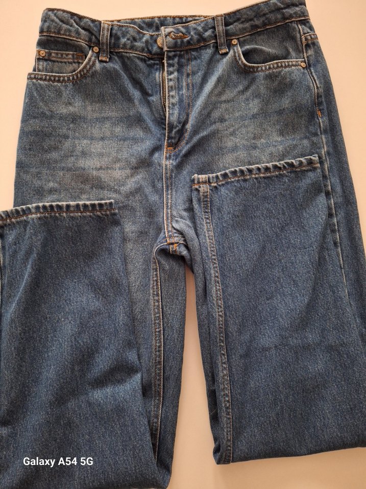 Düğmeli Kadın Kot Pantolon - Görsel 4