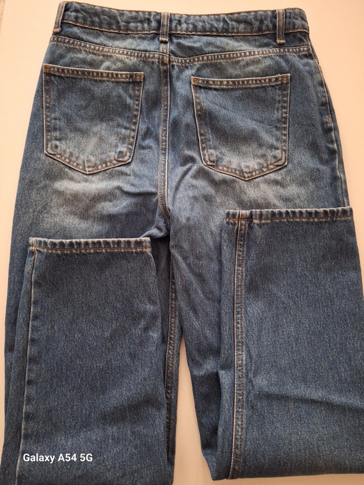 Düğmeli Kadın Kot Pantolon - Görsel 3