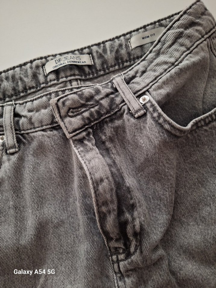 Gri Kadın Denim Pantolon Regular Fit - Görsel 2