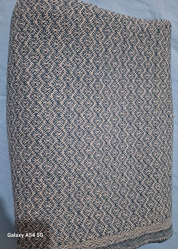 Gri-mavi sade desenli koltuk örtüsü - Görsel 3