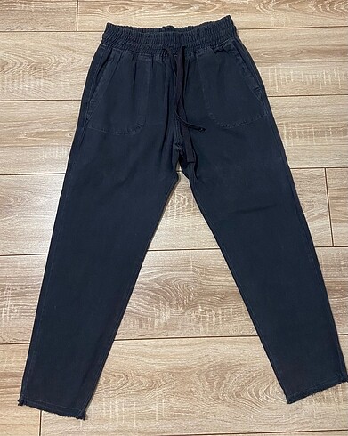 zara siyah yazlık pantolon