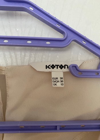 Dantel Detaylı Bej Kolsuz Keten Bluz - Görsel 2