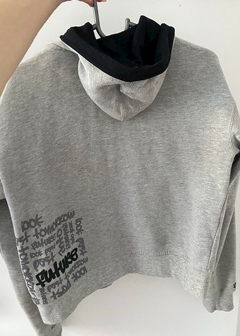 Erkek-Kadın Gri Fermuarlı Hırka - Görsel 2