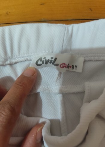Civil Beyaz çocuk Pantolonu 8 9 yas
