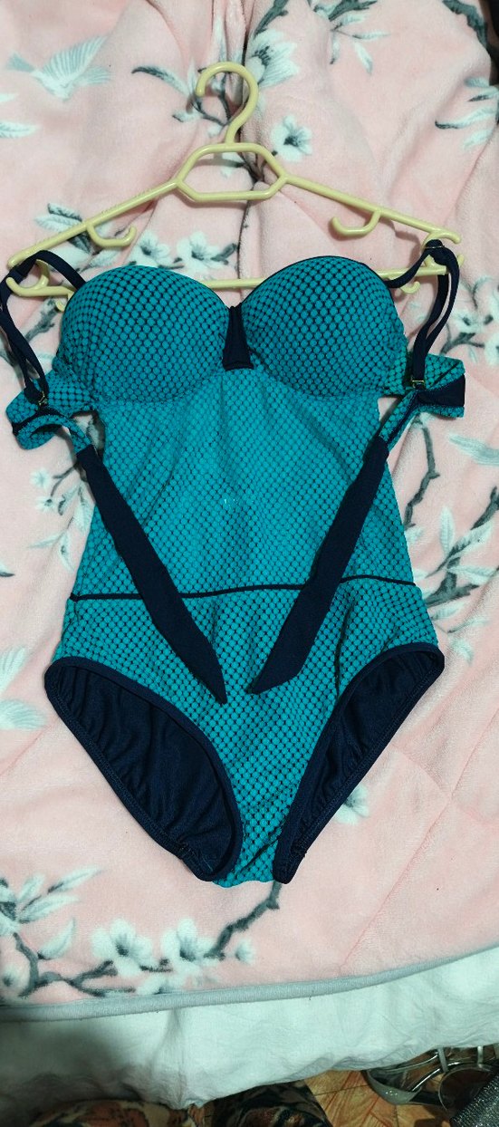 Mavi Dantel Detaylı Strappy Mayo - Görsel 5