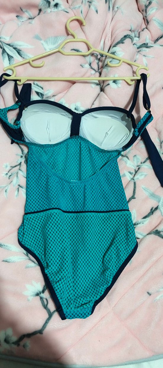 Mavi Dantel Detaylı Strappy Mayo - Görsel 4