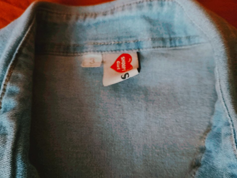 Düğmeli Mavi Denim Kadın Gömlek - Görsel 2