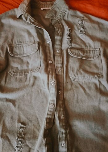 Düğmeli Haki Kadın Keten Ceket - Görsel 2