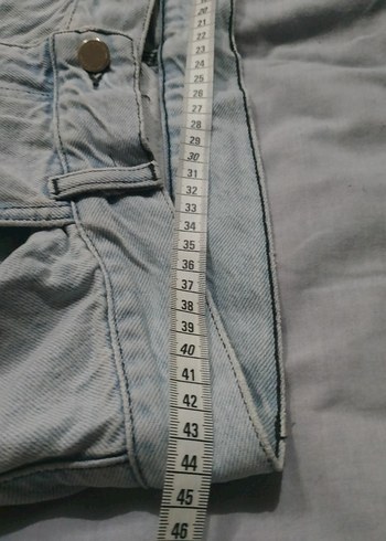 Diğer Açık Mavi Kadın Denim Bol Kesim Midi Jean