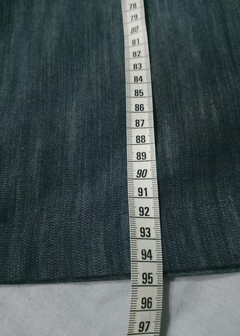 34 Beden Lacivert Bol Kesim Midi Kot Pantolon