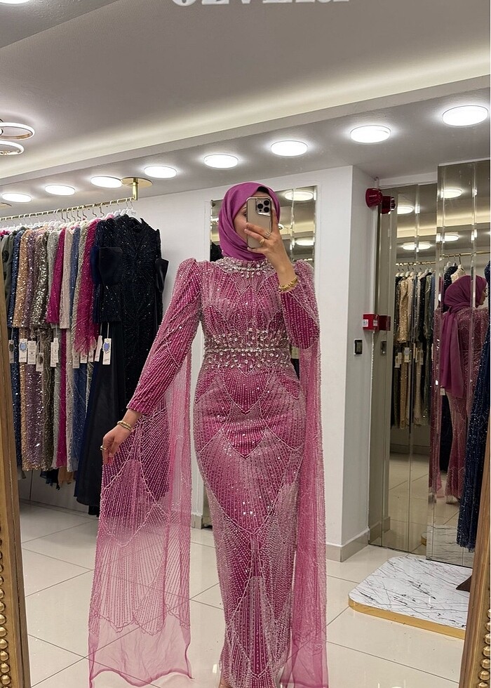 Abiye kalem pelerinli 
 - Görsel 2