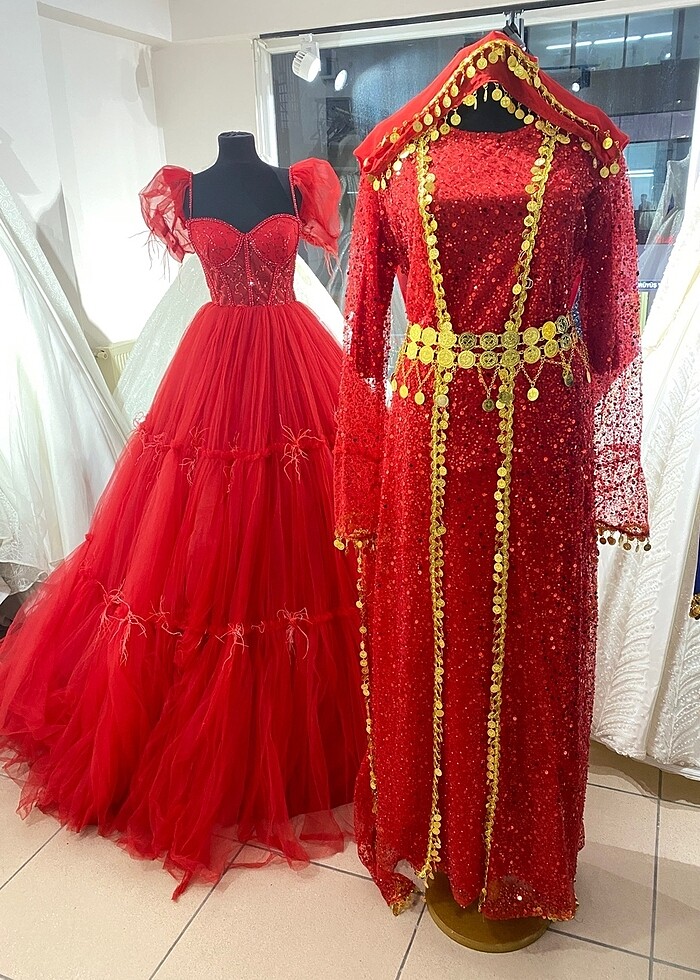 Yöresel kıyafetler. Her bedene uygun. 4 renk kemer eşarp dahildi - Görsel 2