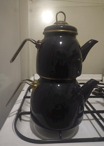 Karaca Siyah Çaydanlık Seti