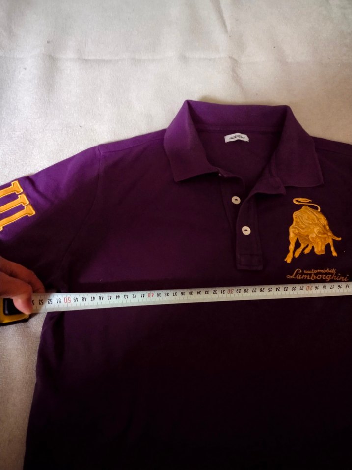 Mor Erkek Polo Tişört, Kısa Kollu, Nakışlı - Görsel 4