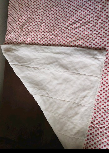 yatak koruyucusu Pembe Puantiyeli Yatak Örtüsü - Görsel 2