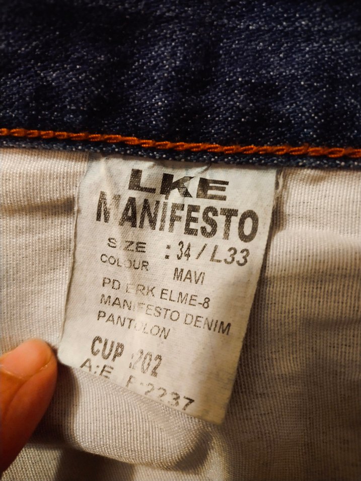 Gri Erkek kot Pantolon Regular Fit - Görsel 4