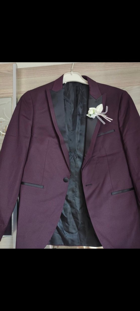 Bordo Notch Yaka Damatlık Takım - Görsel 2