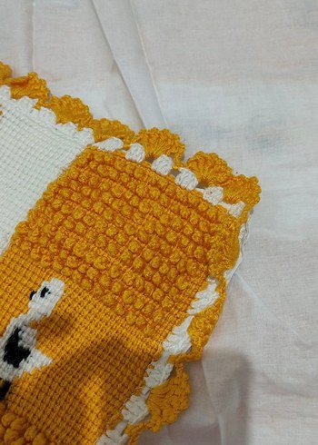 Nakışlı Çok Renkli Örgü Çocuk Battaniyesi - Görsel 5