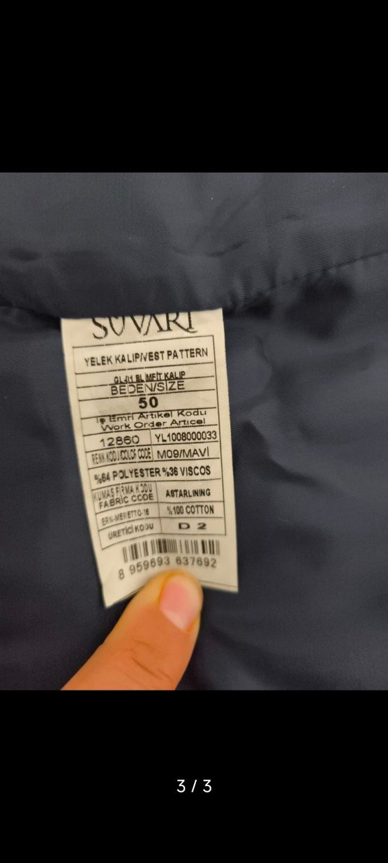 Düğmeli Koyu Mavi Erkek Yelek - Görsel 3