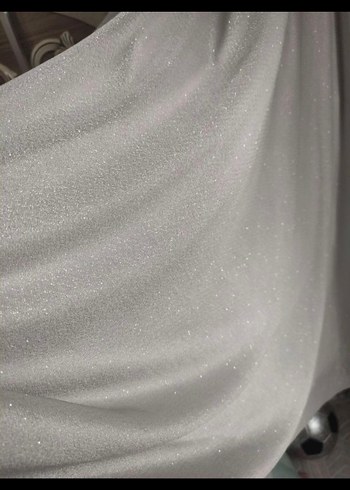 Gri Uzun Kollu Nakışlı Abiye Elbise - Görsel 3