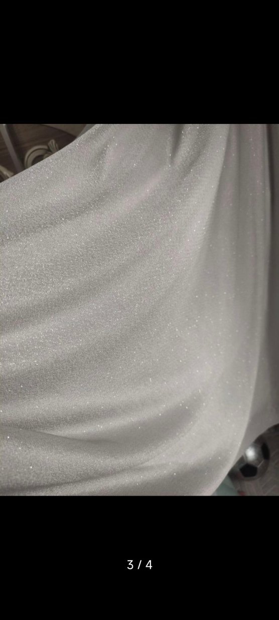 Gri Uzun Kollu Nakışlı Abiye Elbise - Görsel 3