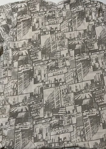 Gri Baskılı  Erkek Tişört - Görsel 2