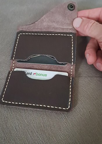 Kahverengi Deri Erkek Kartlık - Görsel 4