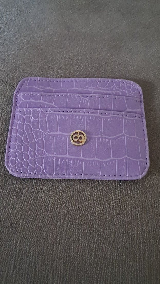 Mor Yılan Desenli Kadın Kartlık Cüzdan - Görsel 2