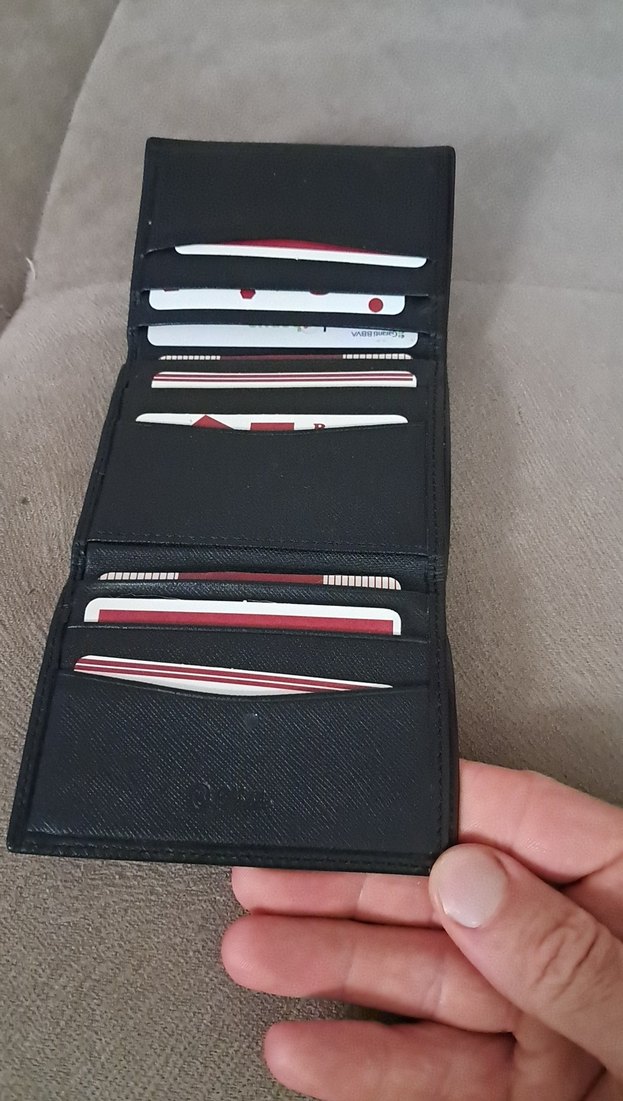 Siyah Monogram Deri Erkek Cüzdanı - Görsel 3