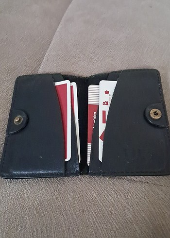 Siyah Minimalist Erkek Cüzdan kartlik - Görsel 3