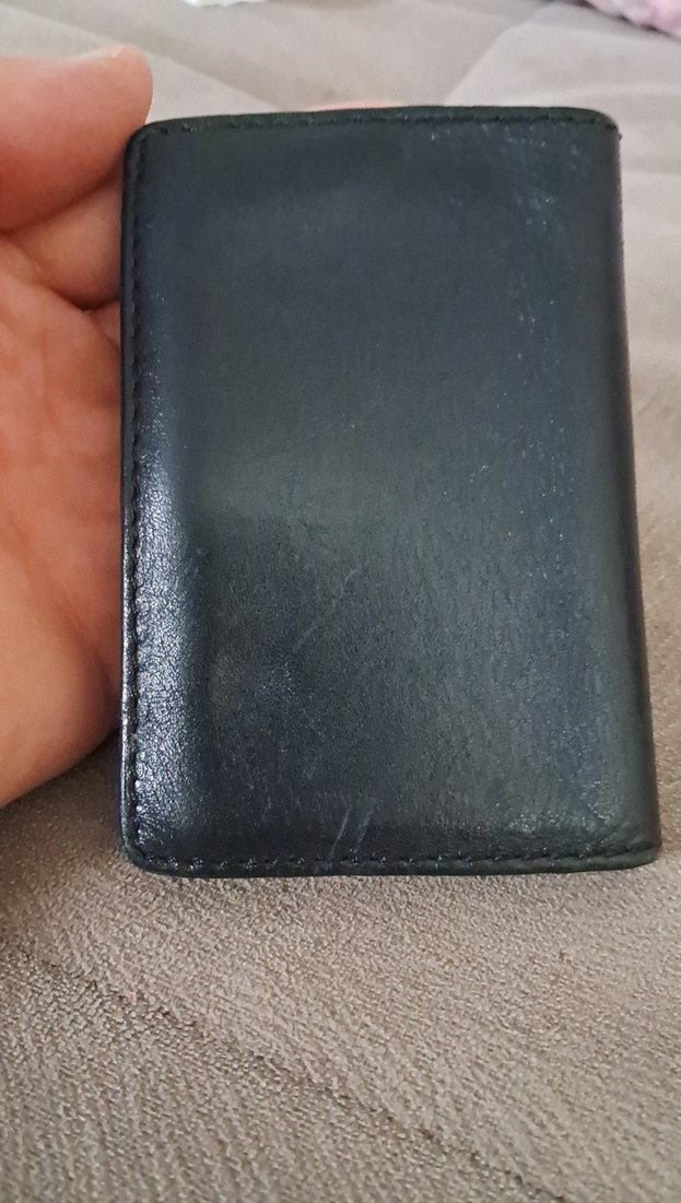 Siyah Minimalist Erkek Cüzdan kartlik - Görsel 2