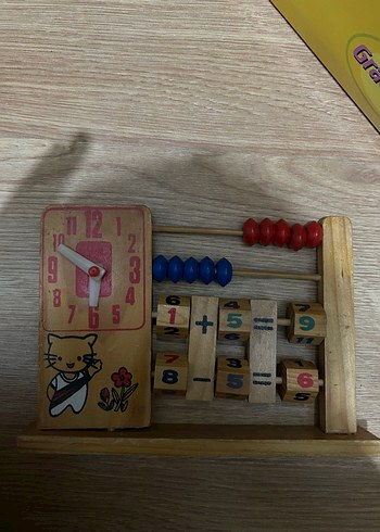 Diğer Renkli Ahşap Eğitim Saati ve Matematik Oyuncağı