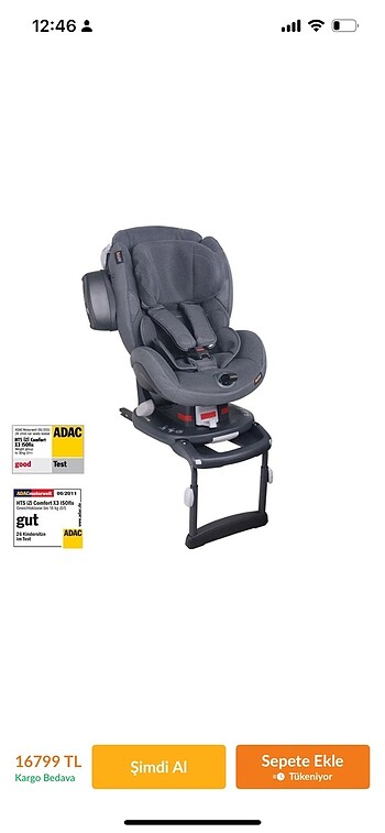 BeSafe izi comfort x3 isofix 9-18 kg otokoltuk