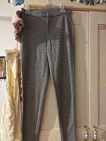 s Beden Ekose Mango Kumaş Pantalon