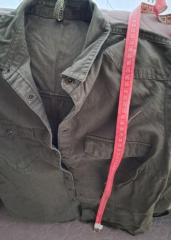 m Beden Defacto haki renk kadın gömlek