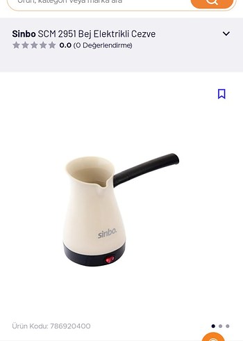 Sinbo kahve pişirme cezvesi (sıfır) - Görsel 3