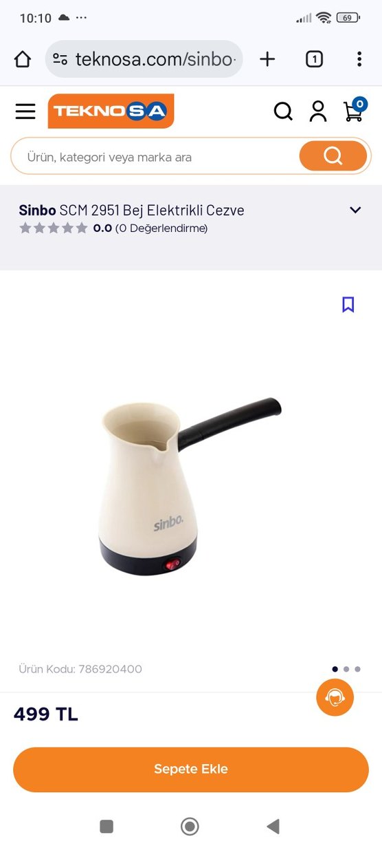 Sinbo kahve pişirme cezvesi (sıfır) - Görsel 3