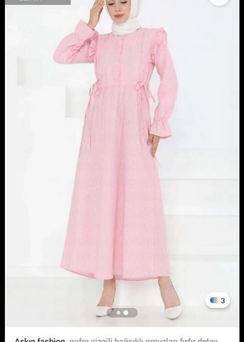Zara Pembe Fırfırlı Uzun Salaş Elbise