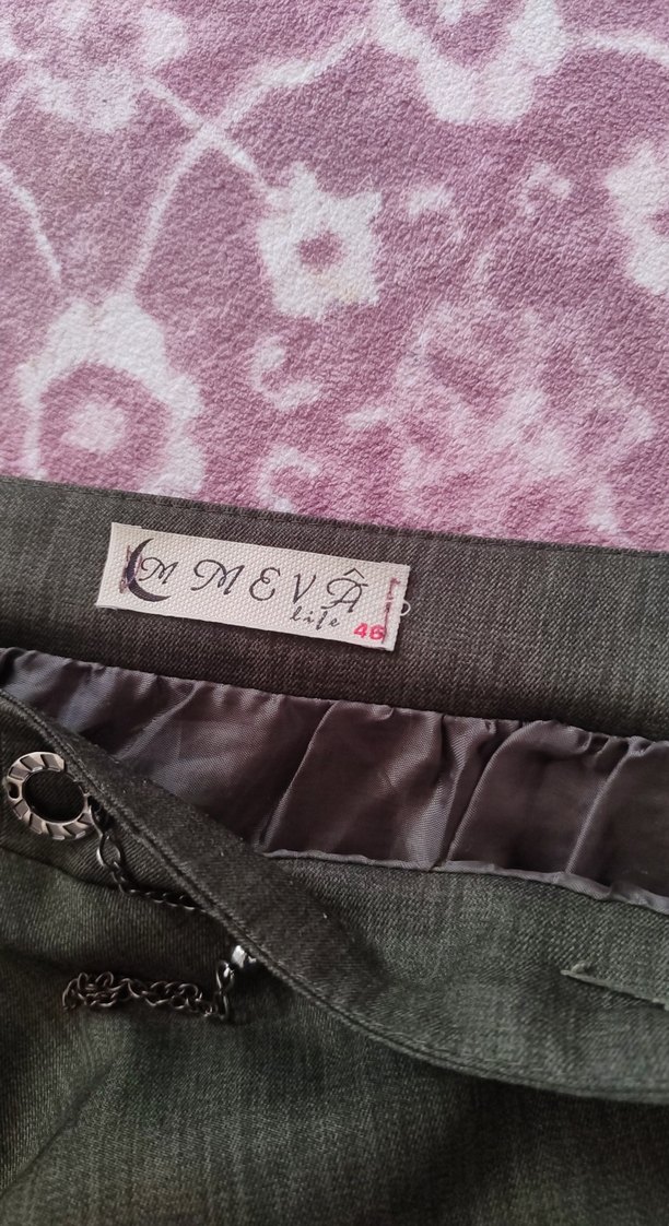 Kadın Kemerli Midi Boy Salaş Etek - Görsel 2