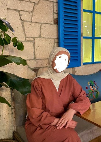 Diğer Pembe Keten Bohem Kimono ve Pantolon Takım